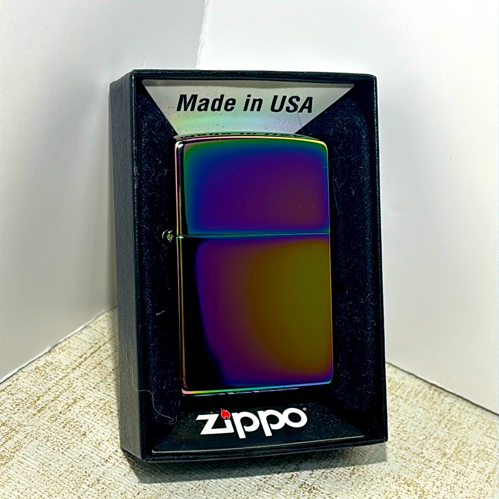Vintage Zippo Lighter  Classic Spectrum 151 Brass Pocket Lighter